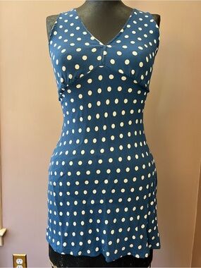 Reformation Blue Polka Dot Calix Mini Sundress Size Extra Small